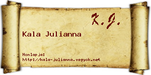 Kala Julianna névjegykártya